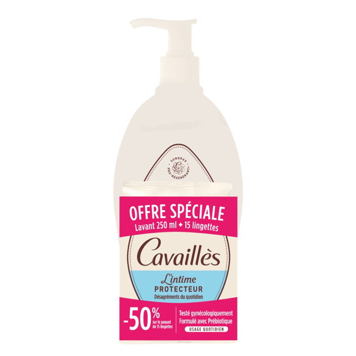 l'Intime Protecteur - Soin Lavant Naturelle Hygiène Intime 250 ml + Lingettes x15