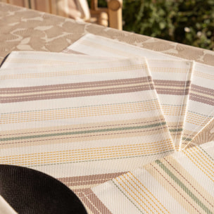 Set de table rectangulaire enduite - Taupe