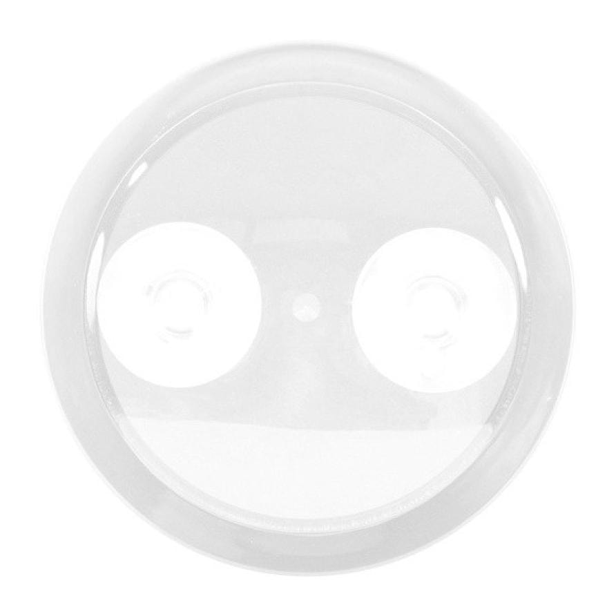 Miroir rond grossissant x3 à ventouse Blanc MSV