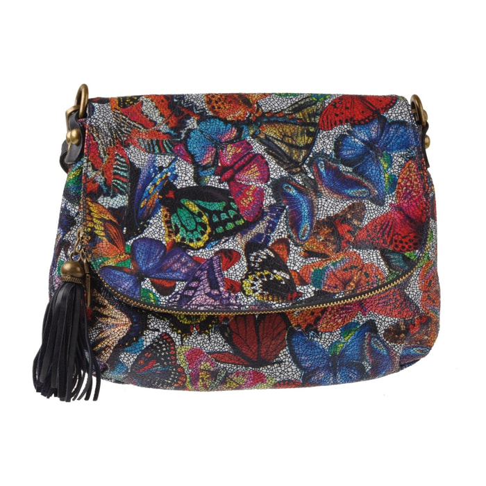 Borse Donna colore Multicolore-in pelle Made in Italy 31X24X6cm