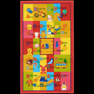 Tapis enfant Lavable 30° motif animaux MEMO