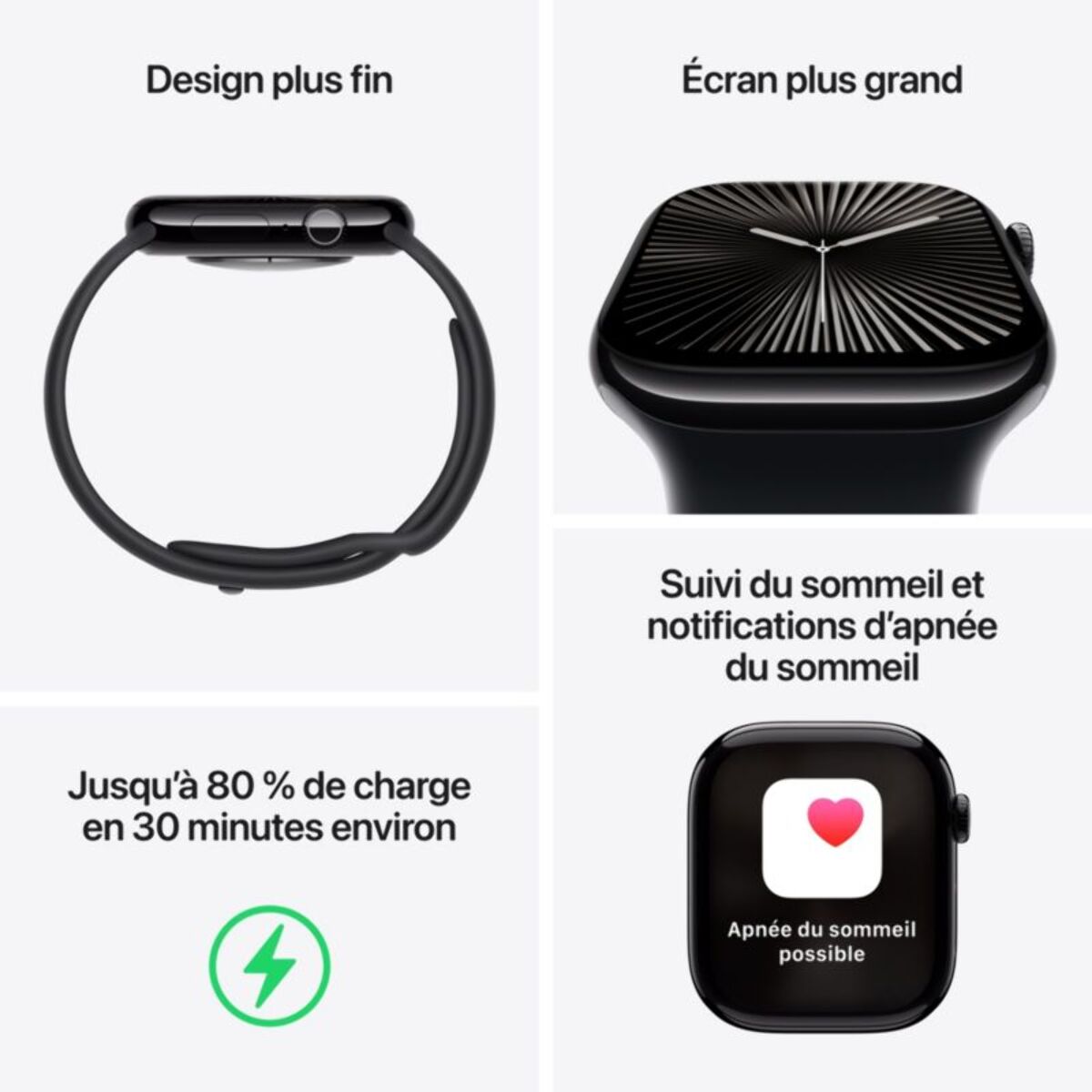 Montre connectée APPLE WATCH Serie 10 46mm Titane Ardoise Loop Cell