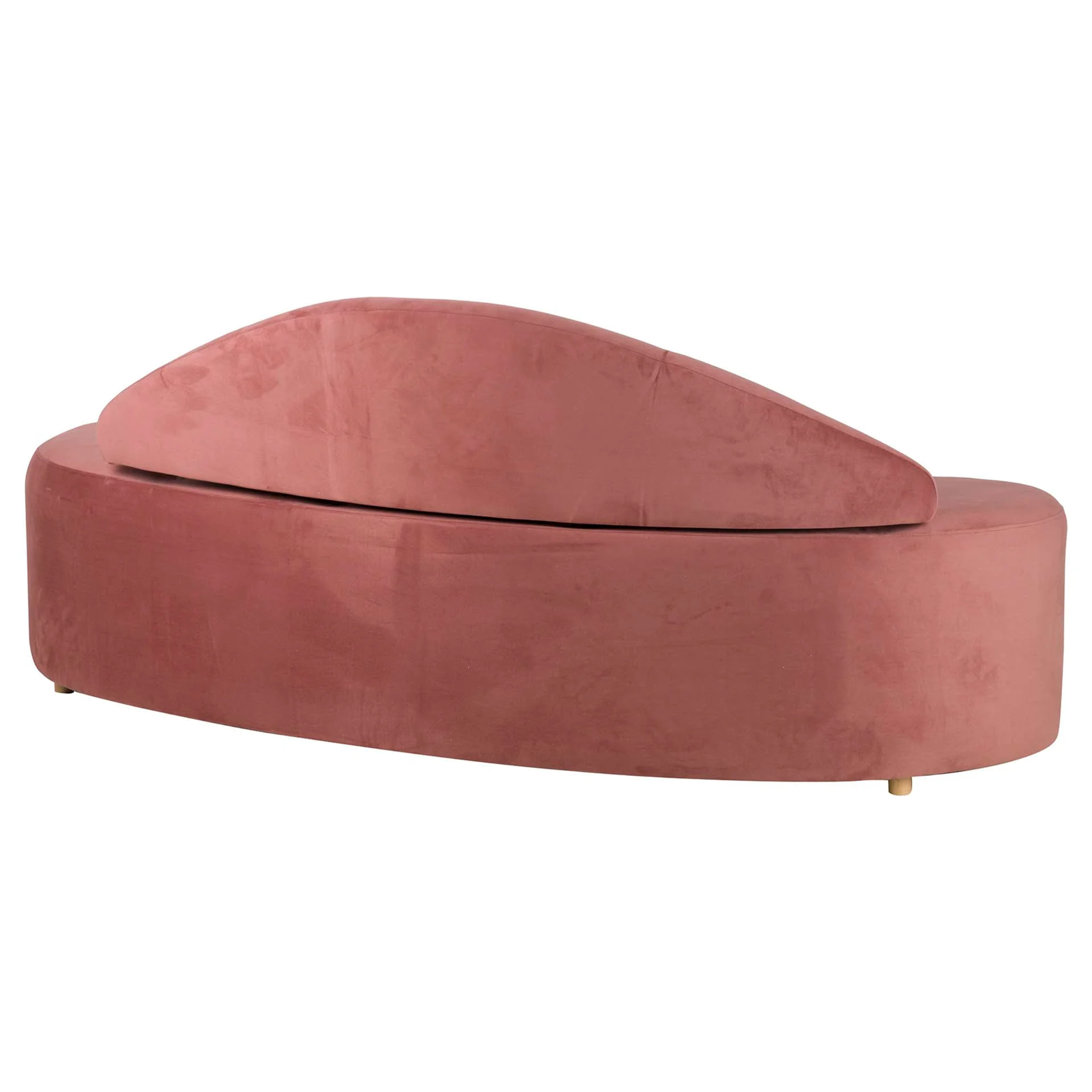 Sofá Velvet Rosa 195x84x76 Cm