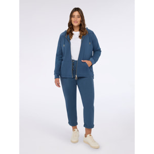 Fiorella Rubino - Pantalones Barrel de pana - Petrol Blue