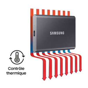 Disque dur SSD externe SAMSUNG 4To T7 gris