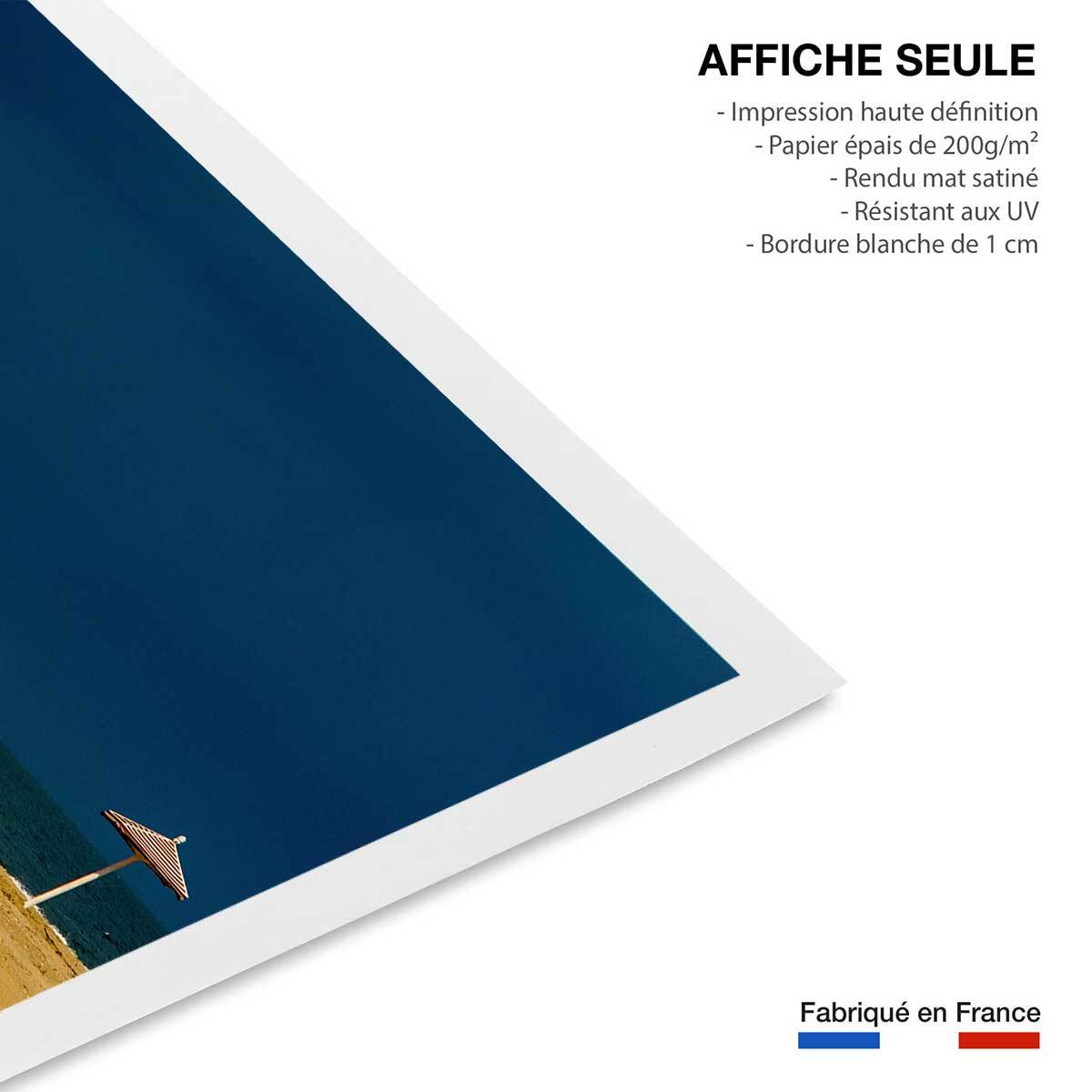 Poster horizon bleu Affiche seule