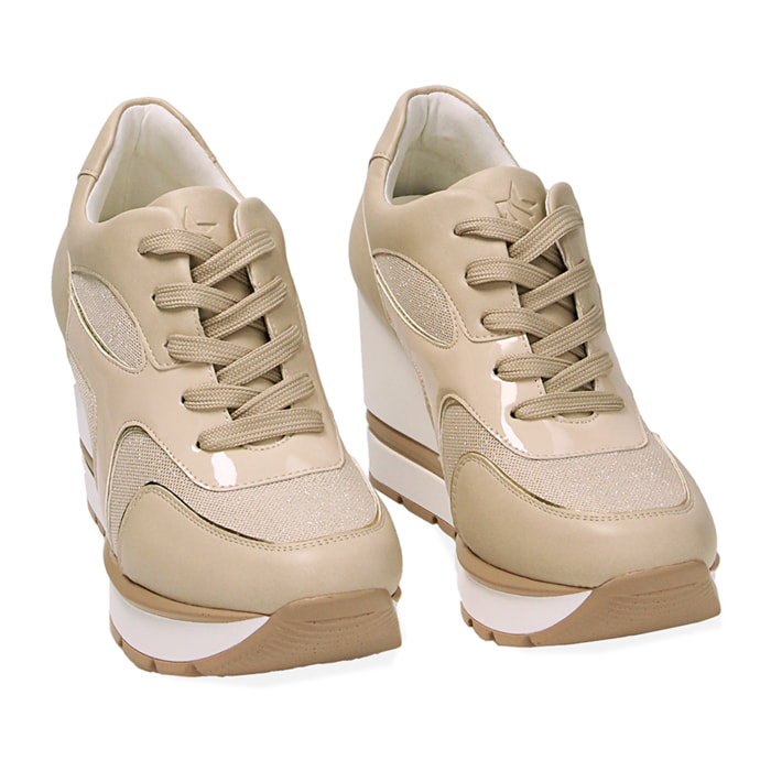 Zapatillas de plataforma beige