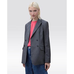 Blazer doppiopetto con strass
