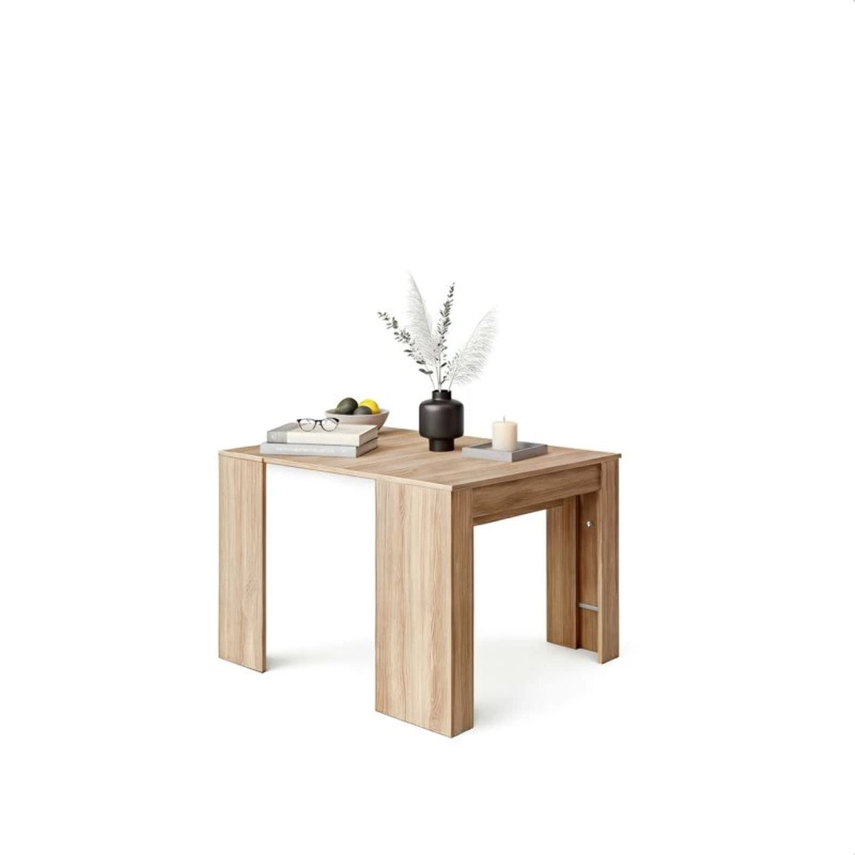 Mesa consola extensible Denis en roble canadian 50-235 cm Roble Canadian