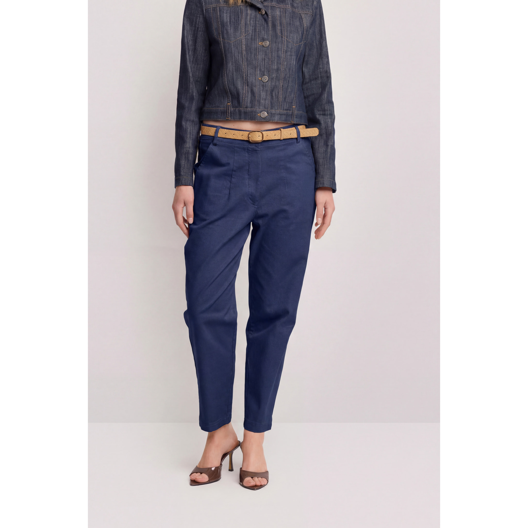 Kocca - Pantaloni in cotone modello chino Donna, Tinta unita