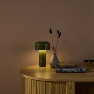 Lampe à poser LED sans fil rechargeable Victor vert Ø 13cm