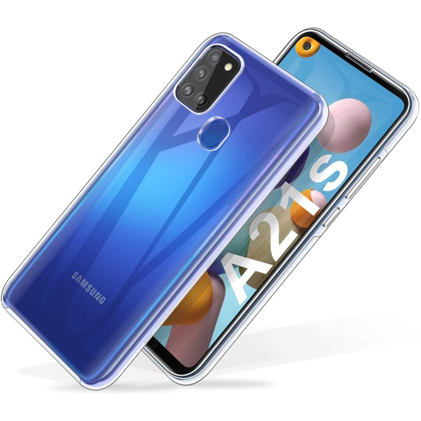 Coque Samsung Galaxy A21S 360° intégrale protection avant arrière silicone transparente