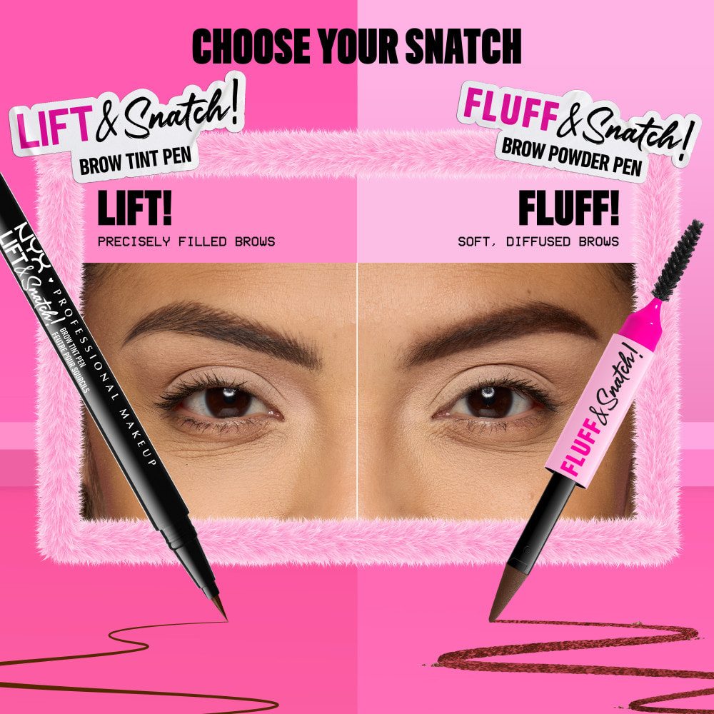 NYX Professional Makeup Fluff & Snatch Crayon Sourcil Précision Effet Poudré BRUNETTE