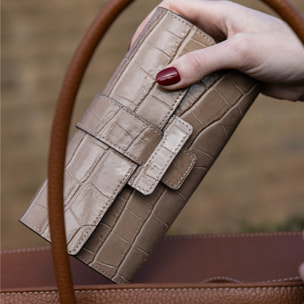 Portafoglio Cheval Firenze Dean Croc Taupe