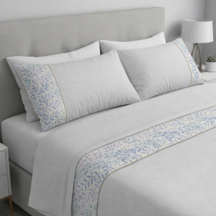 Completo letto Armonie IPERSAN Puro Cotone Felce Borbonese Grigio