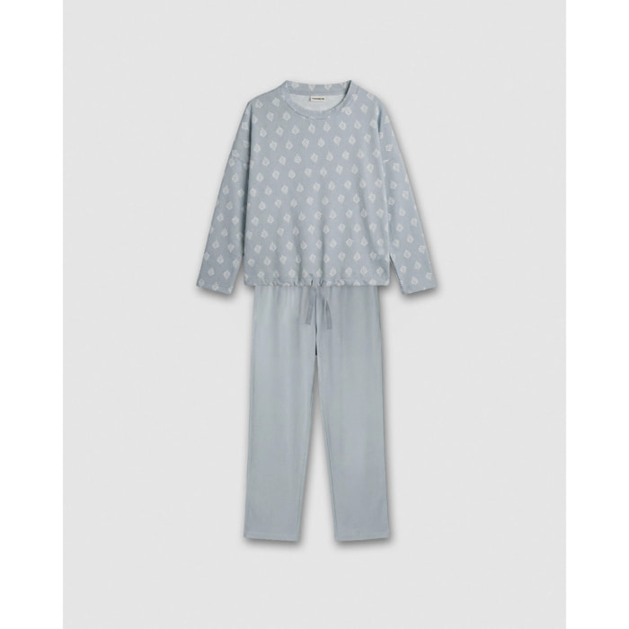 Pijama largo secret bahari índigo