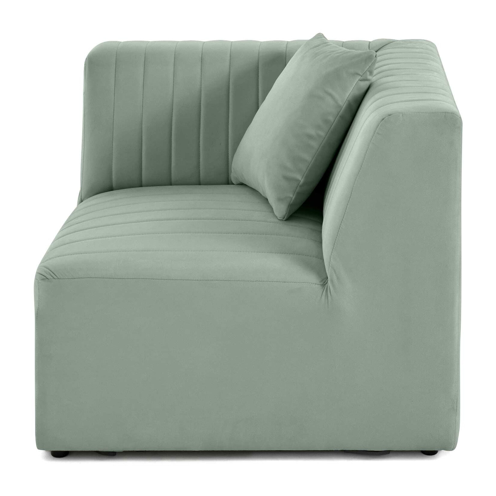 Nova - module d'assise d'angle réversible - en velours - Bleu
