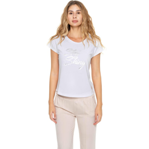 Camiseta elegante de manga corta para mujer