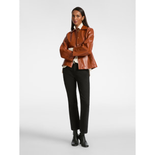 Elena Mirò - Giacca in tessuto spalmato - Marrone