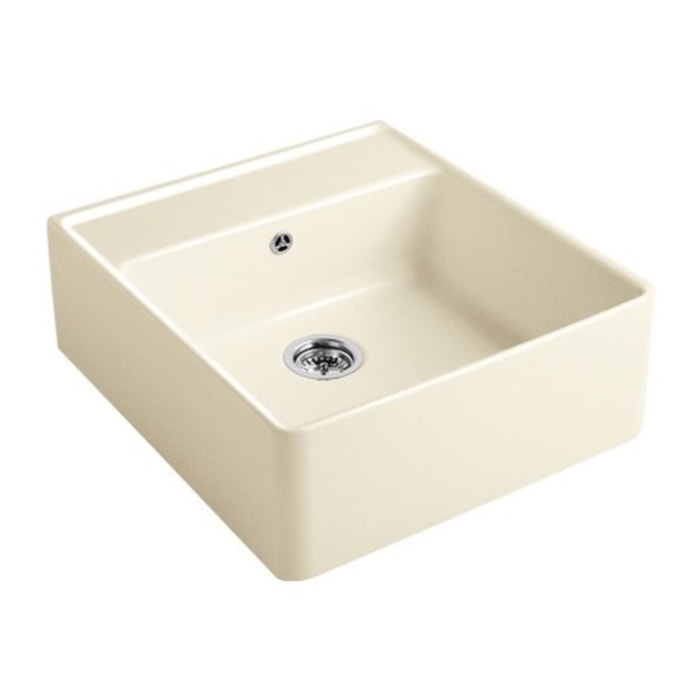 Evier timbre office Tradition Creme CeramicPlus avec vidage manuel