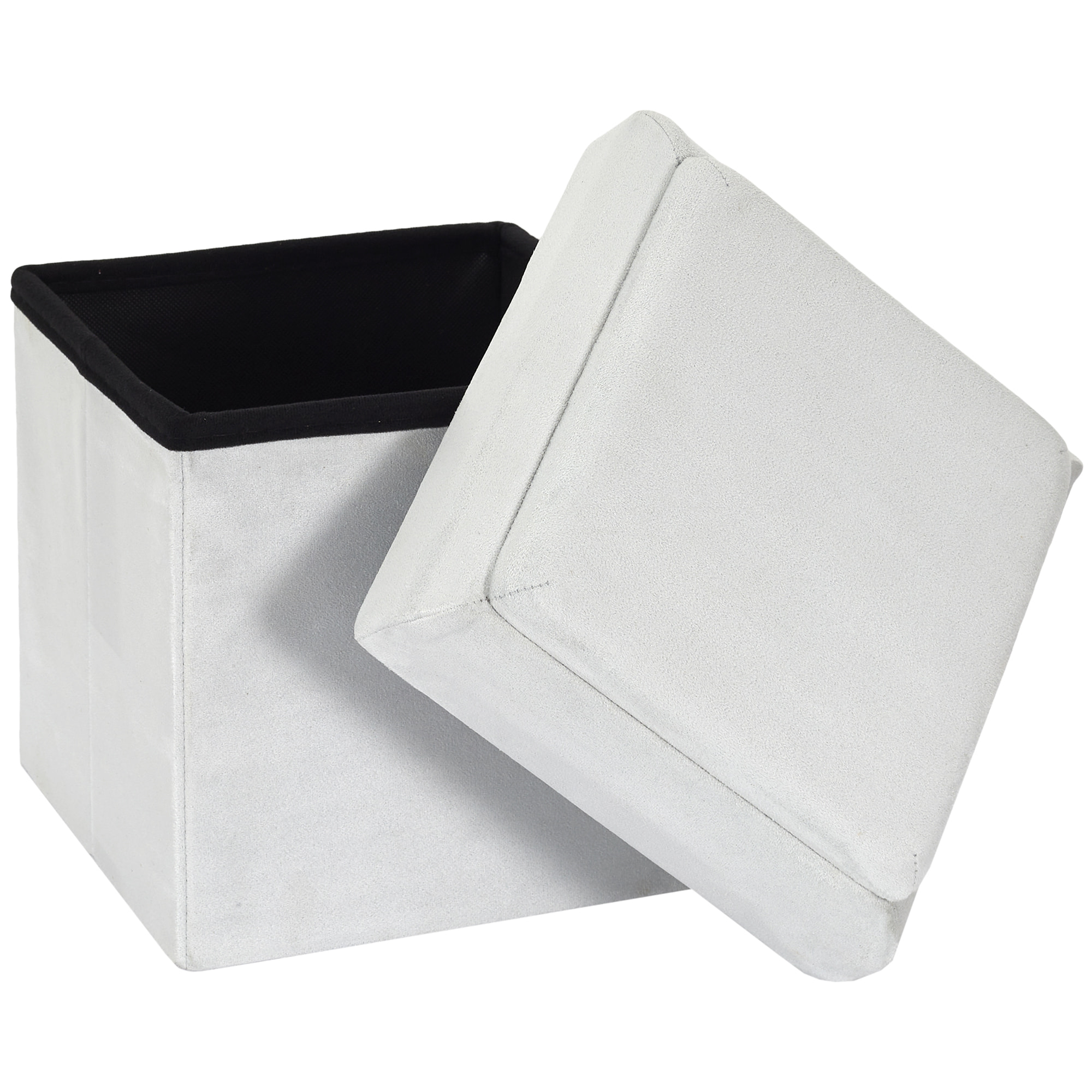 Coffre Pouf Pliable Compatible Brique Gris