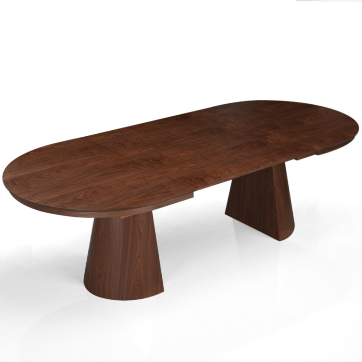 Table à manger extensible Tomasucci GLOMMA, en MDF finition noyer, 150/200/250 × 110 × 76 cm