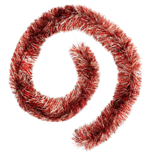 Guirlande de noël "Boa" brin fin rouge 150x8x2m