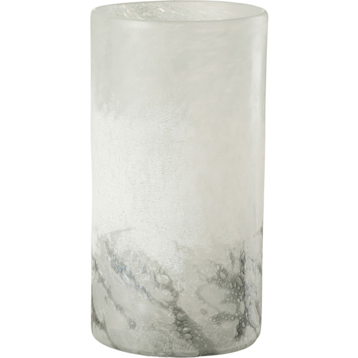J-Line vase Scavo Cylindrique - verre - gris - medium - 28 cm de hauteur