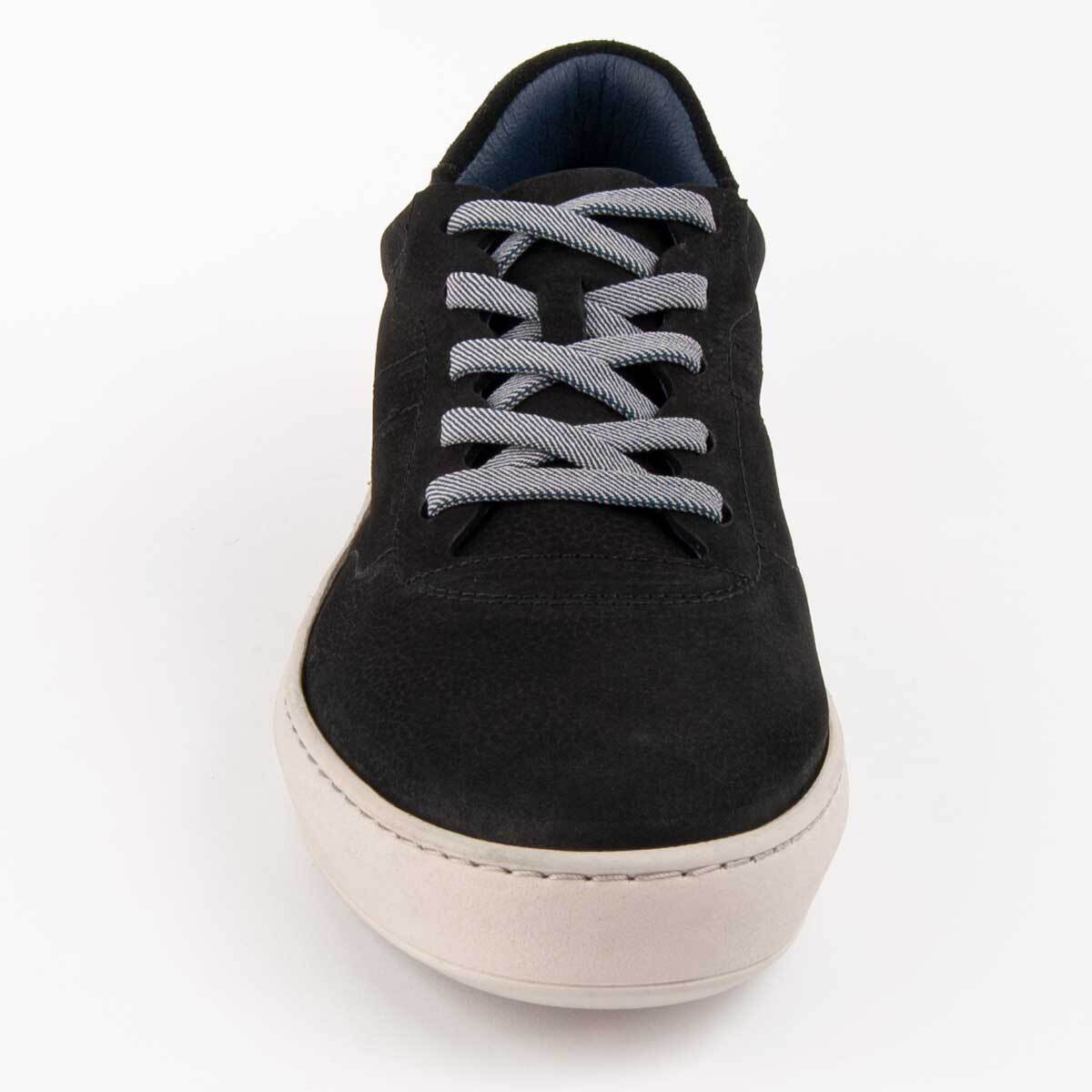 Sneaker De Piel - Negro