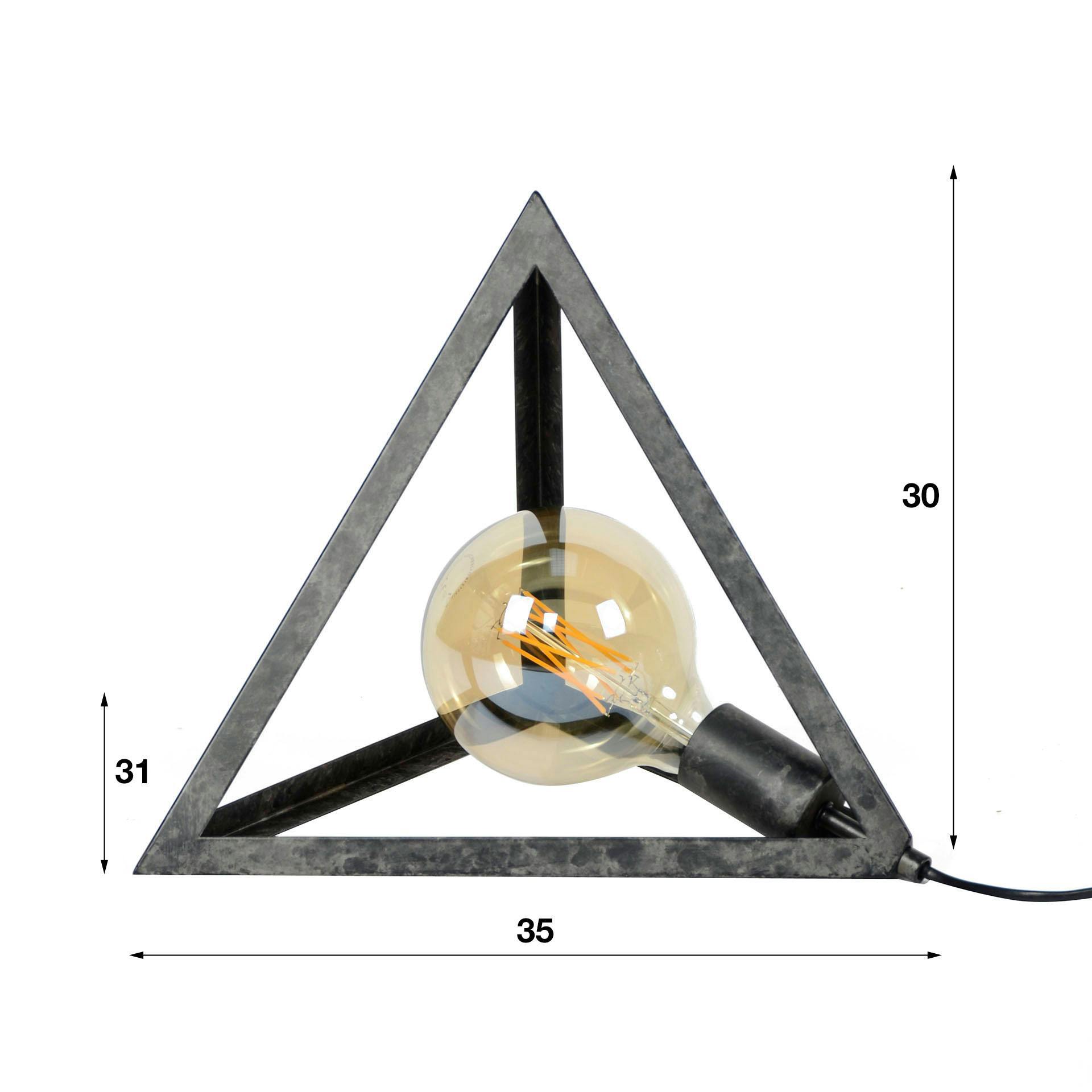 Lampe à poser industrielle forme pyramide RALF