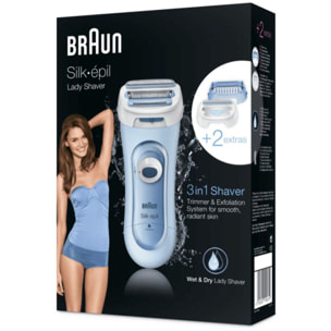 Rasoir électrique femme BRAUN Silk-épil LS5160 WD BLEU