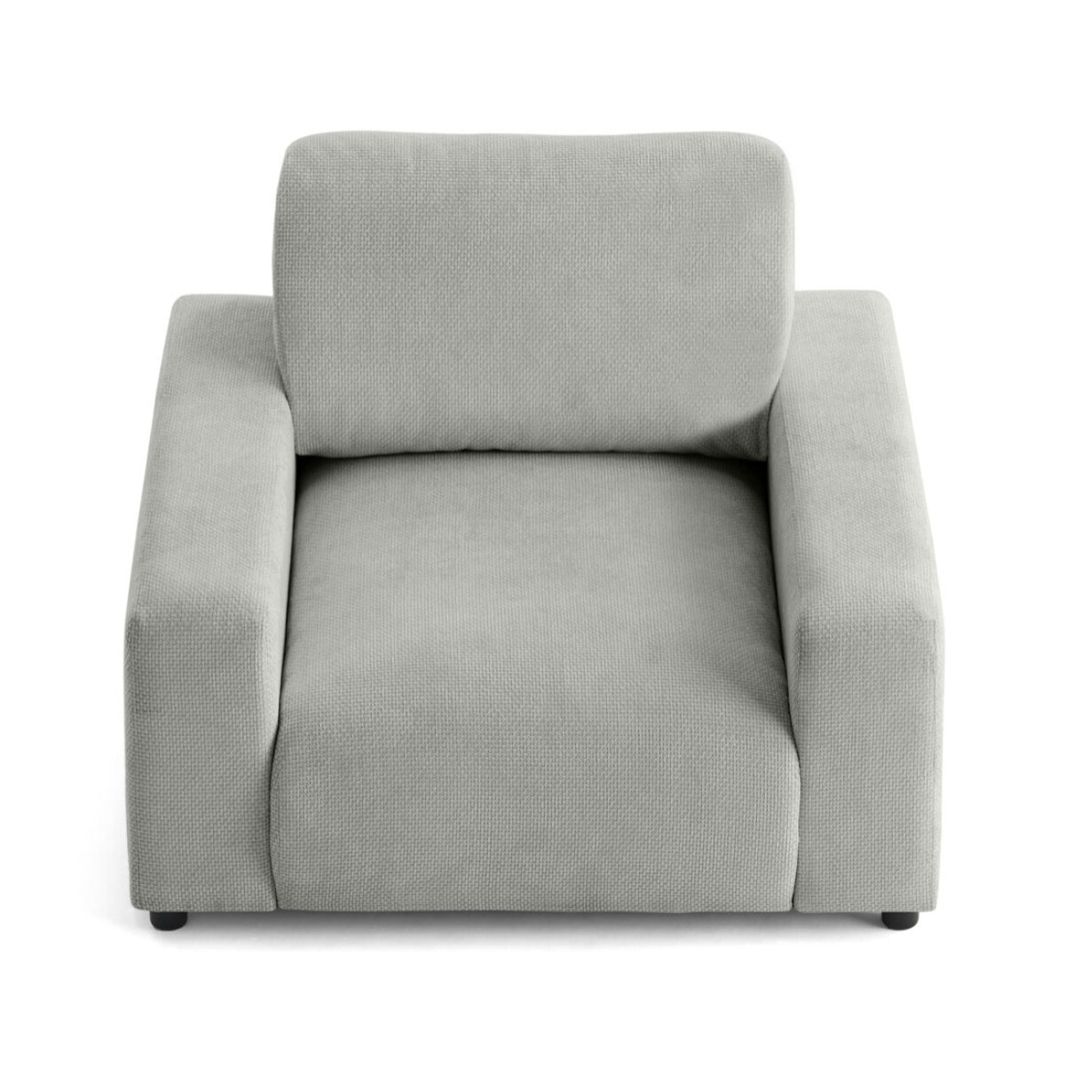 Pivoine - fauteuil en velours texturé - Gris