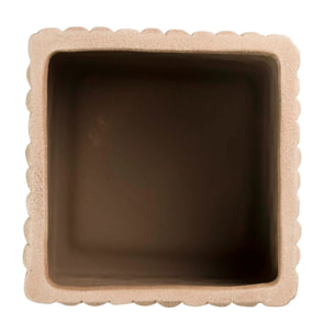 Macetero Ceramica Marron 24x24x20 Cm