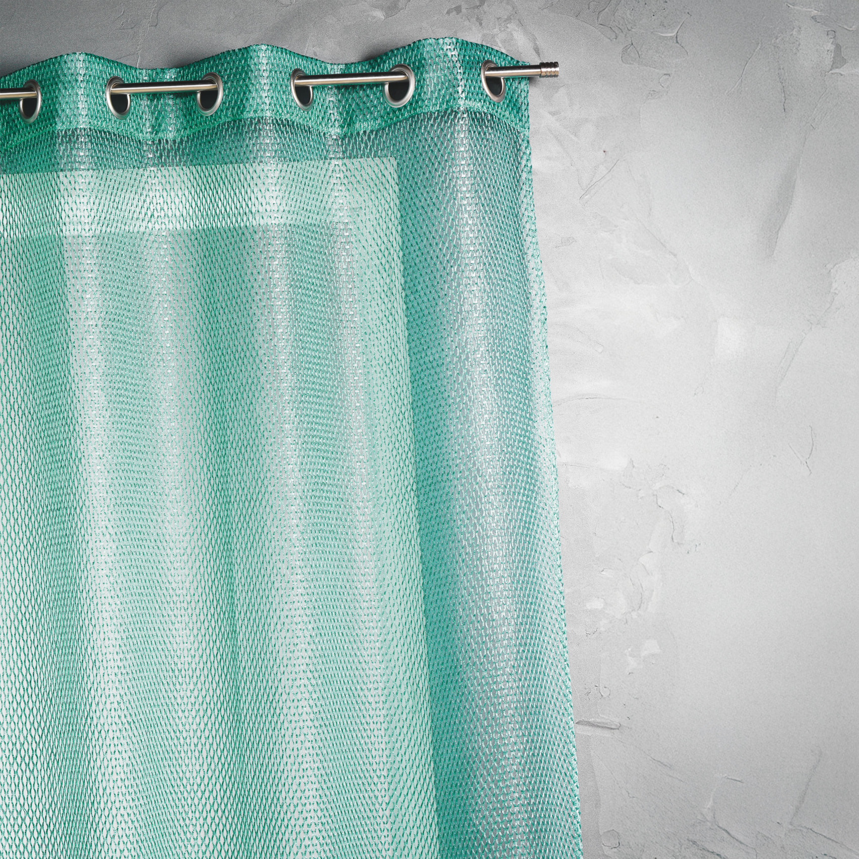 Voilage en organza fantaisie  - Effet 'résille' - Vert