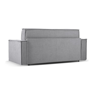 Canapé convertible "Olympe" 4 places en tissu structurel gris foncé