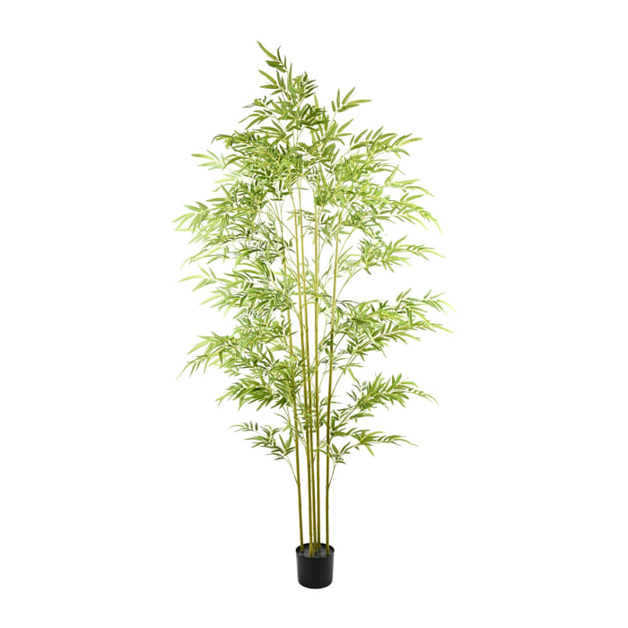Bambú Artificial 190cm - Planta decorativa grande Realista con cañas naturales para Hogar ideal para Interior