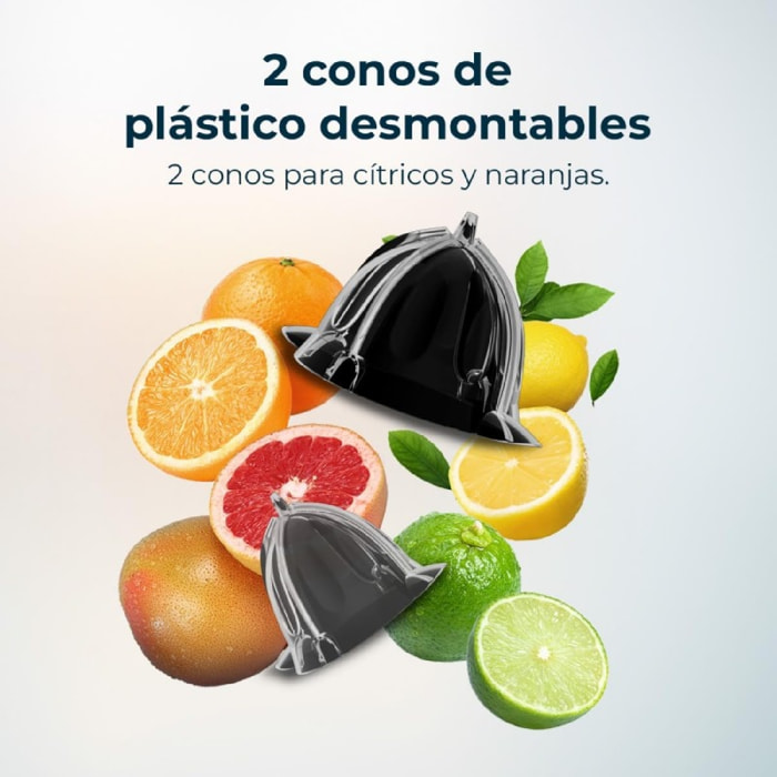 Cecotec Spremiagrumi manuale Xqueeze RetroJuice 600 Steel