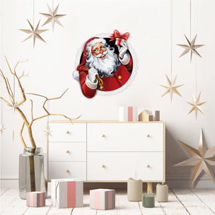 Sticker Noël père noël design - Autocollants stickers adhésifs noël - décoration fêtes