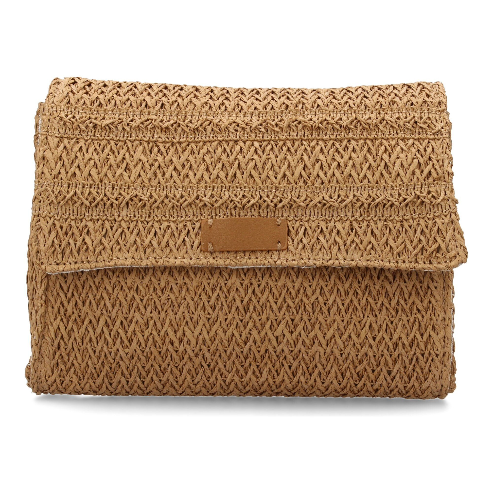 Bandolera de rafia para mujer, diseño moderno y comodo, compartimento principal con boton de iman