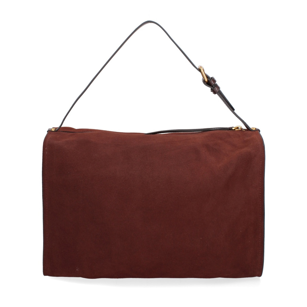 Borsa a spalla da donna Made in Italy - Modello Cielia Pro - Pelle scamosciata - 35.0 x 23.0 x 14.0 cm