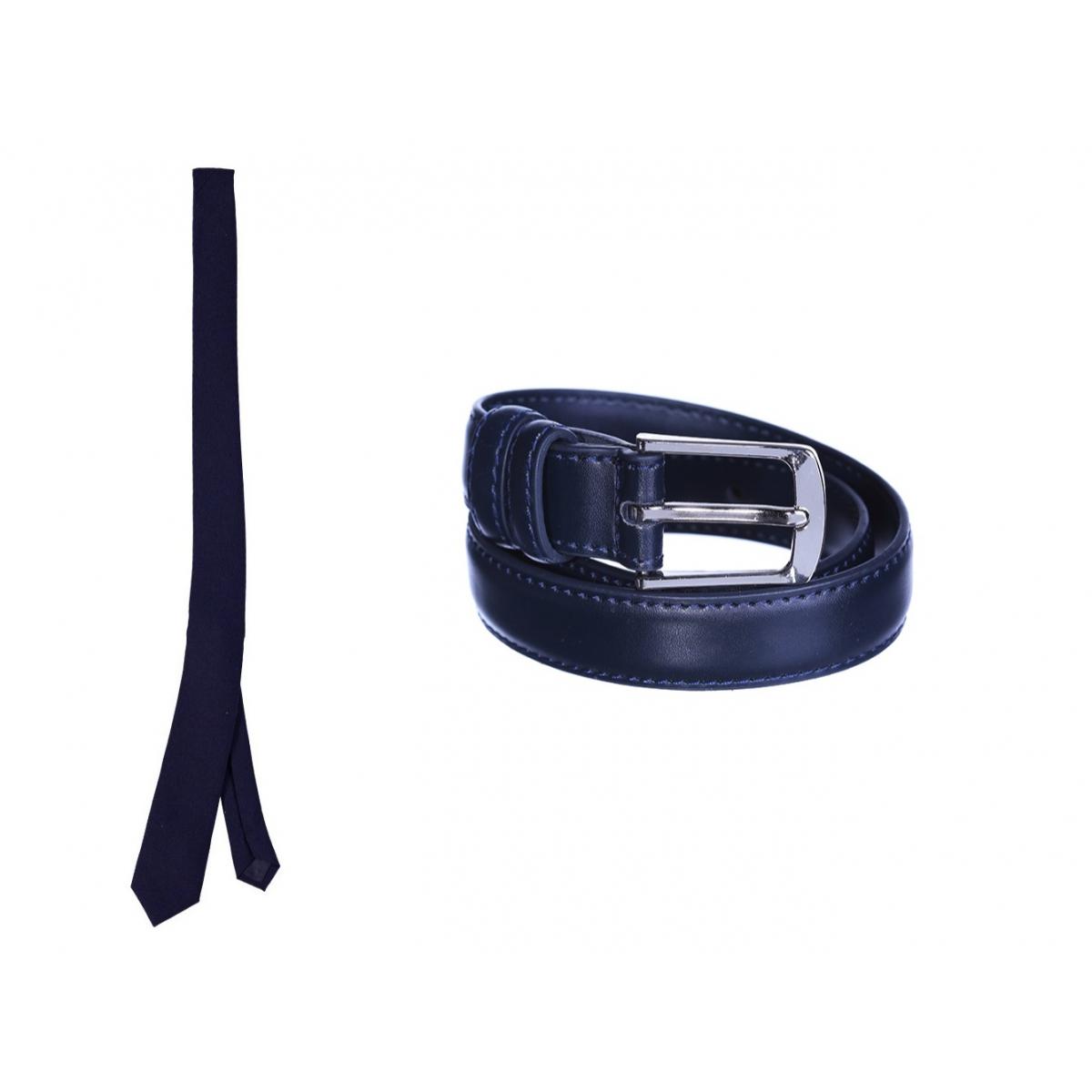 Set ALLEGRINO Cintura pelle blu - Cravatta blu