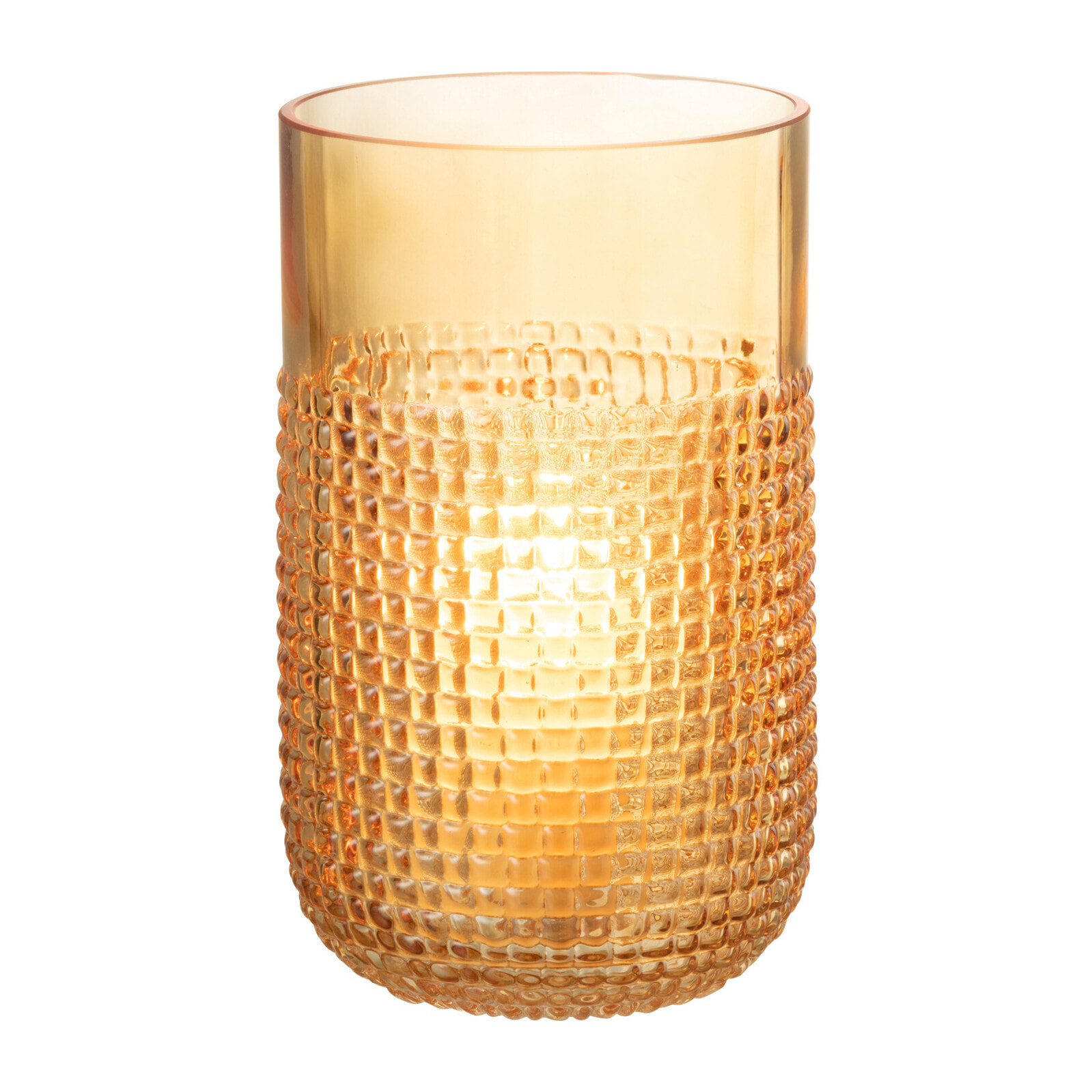 J-Line Vase Motif Verre Orange Small