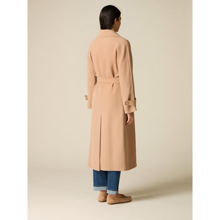 Oltre - Trench lungo con cintura - Beige