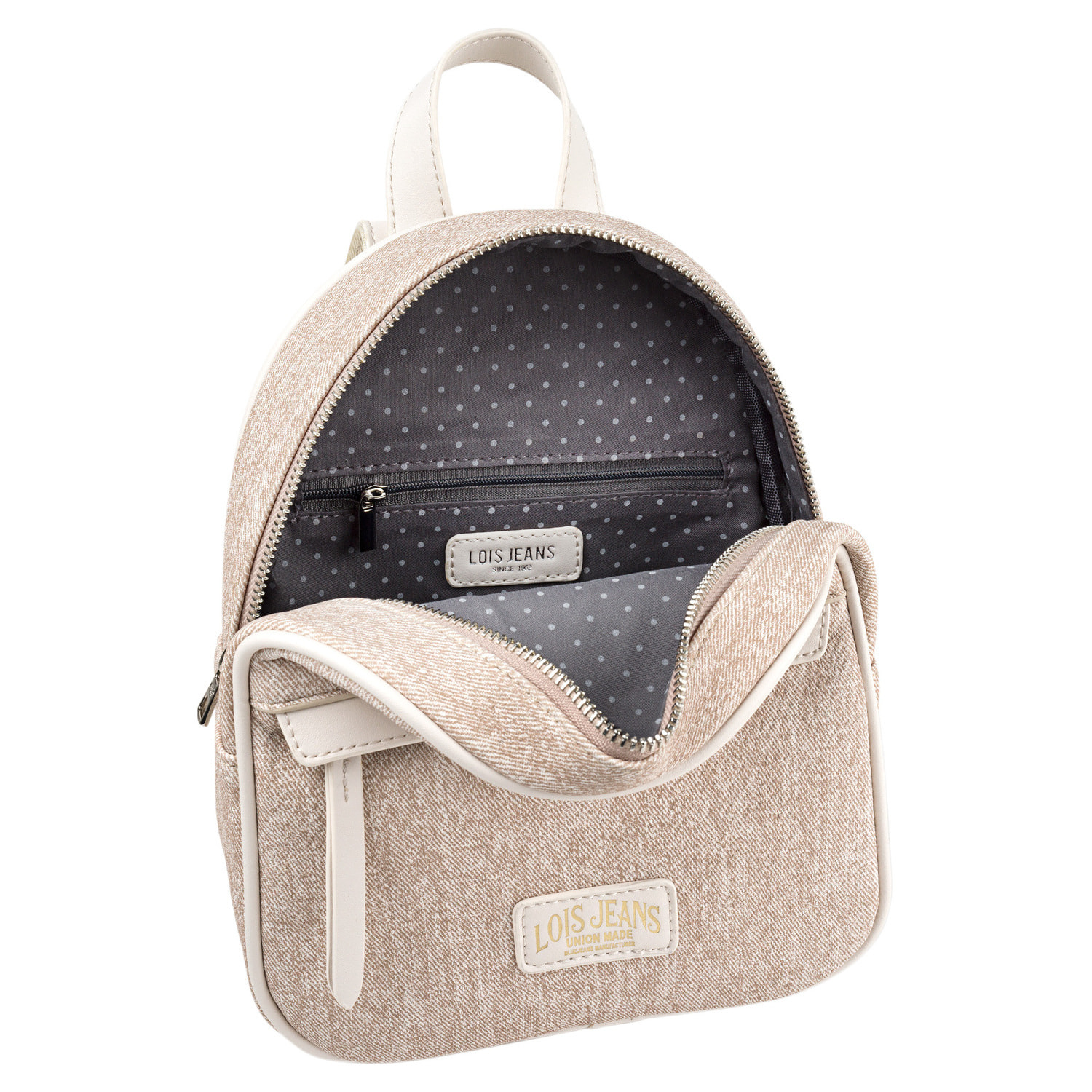Bolso Mochila Mujer Lois Kelly Beige
