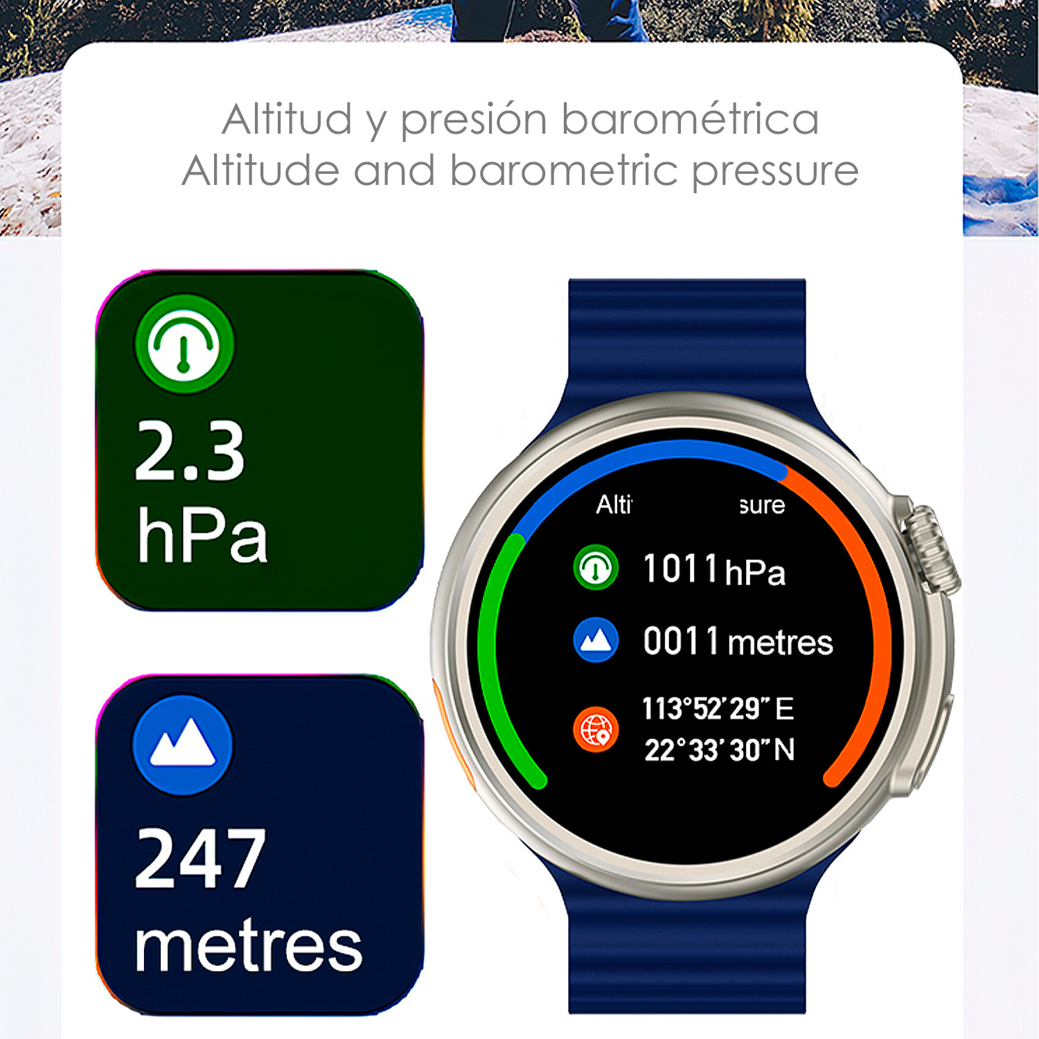 Smartwatch Z13 ULTRA con corona multifunción inteligente, con 20 modos deportivos y monitor de salud. Con dos correas de silicona.
