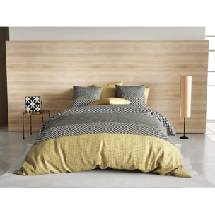 Parure Housse De Couette 3pcs avec Taies oreiller 100% coton 57fils Beho