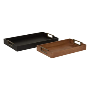 Lot de 2 plateaux rectangulaires Sael