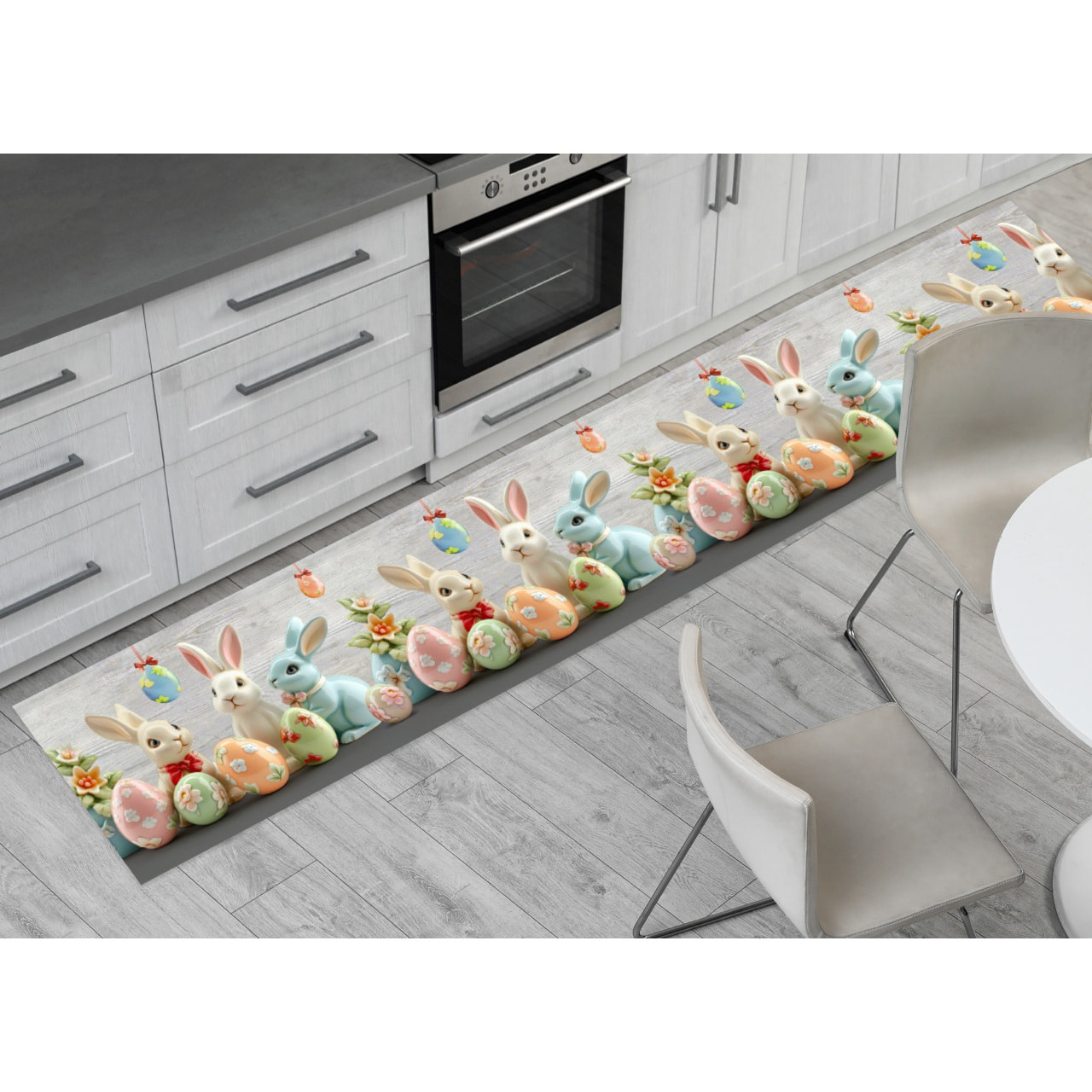Tappeto Passatoia Cucina Antiscivolo Rabbit Easter