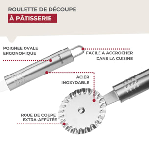 Roulette découpe pâte18 cm  Fackelmann Ovale limited edition