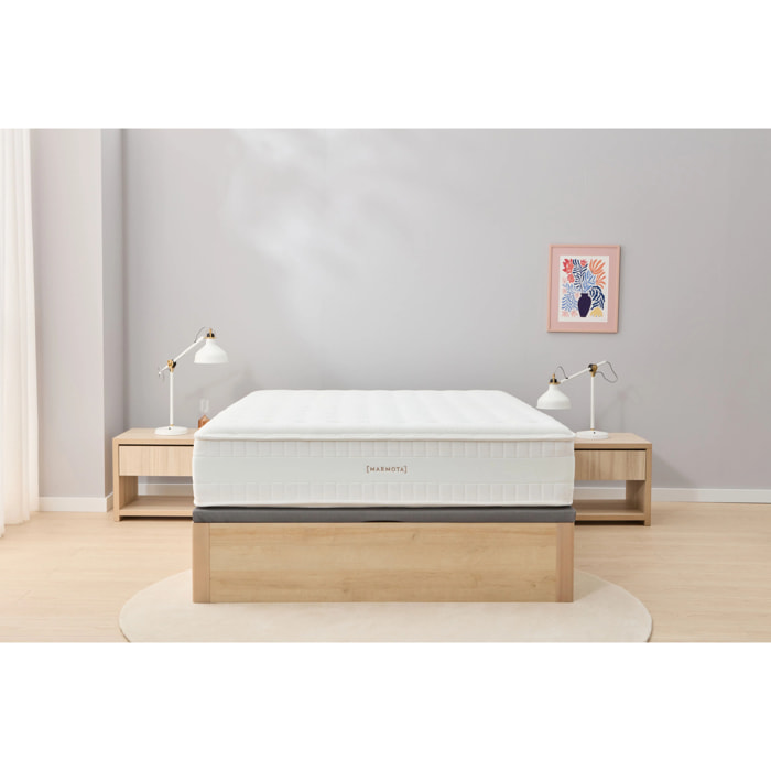 Pack Ahorro Colchón Hybrid Luxe Edition + Canapé Madera + Pack 2 Almohadas + Protector